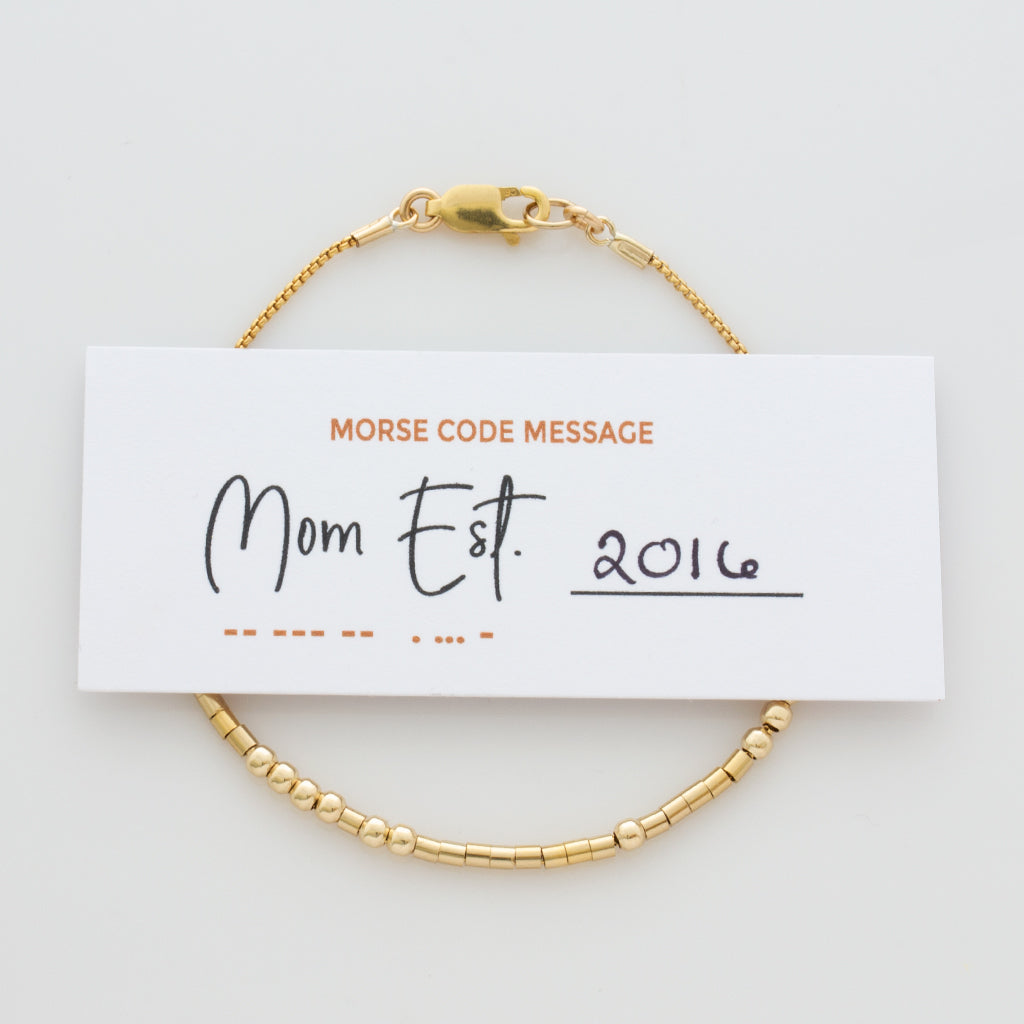 "Mom Est"  Morse Code