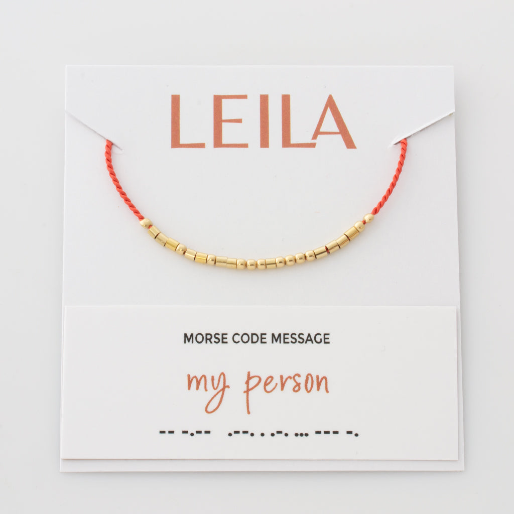 &quot;My Person&quot; Golden Silk Morse Code