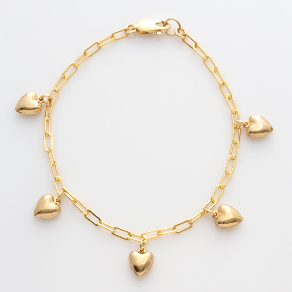 セブンイレブン 冬ギフト 2024 Puffy Heart Charm Bracelet - LEILA アクセサリー