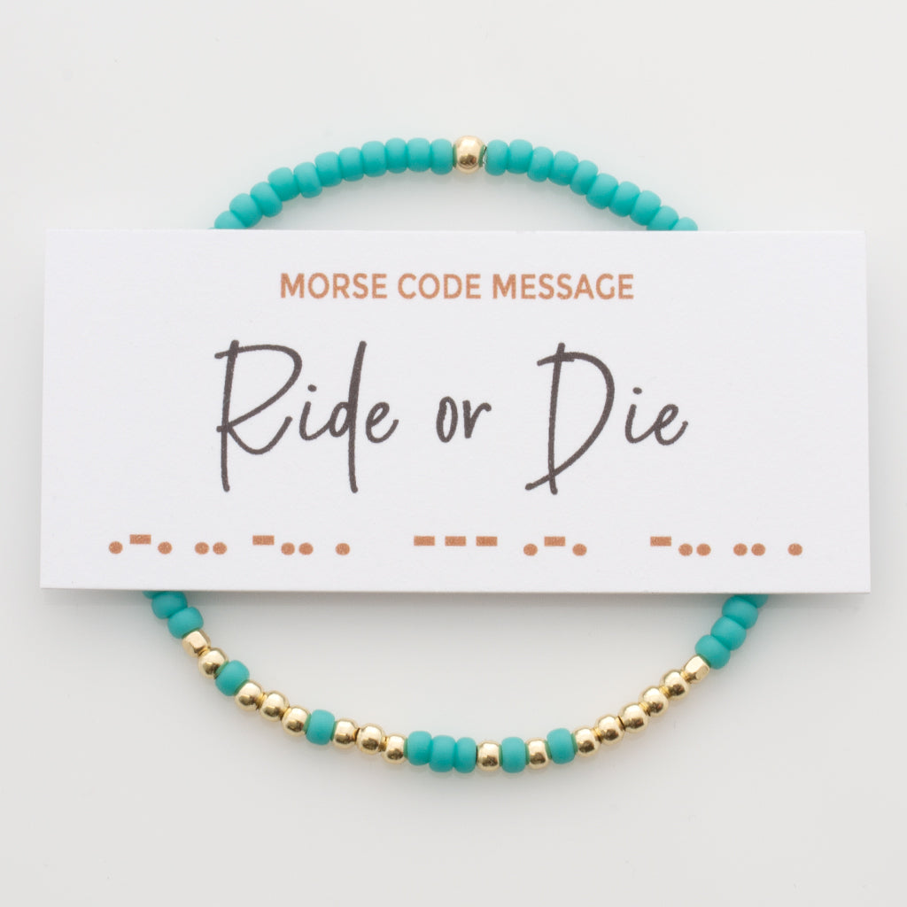 &quot;Ride or Die&quot; Endless Morse Code Bracelet