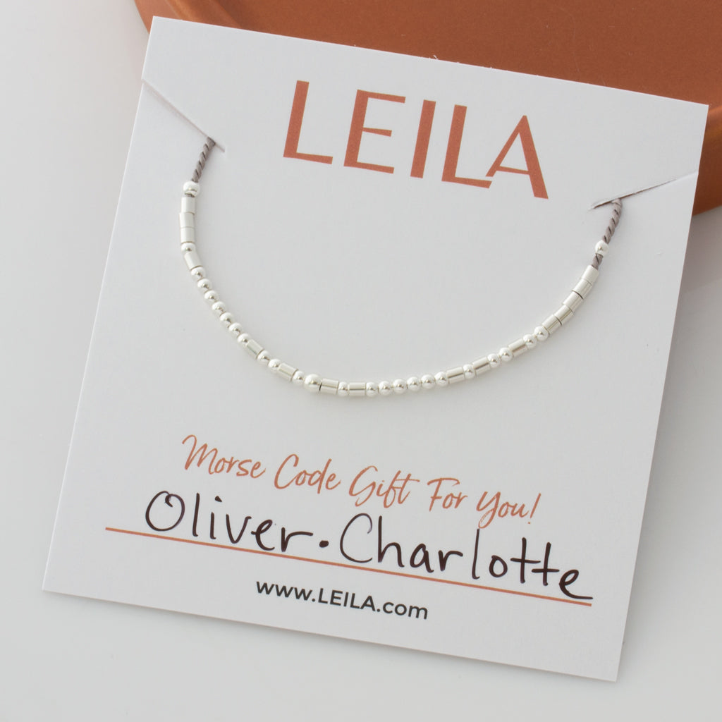 For Him Morse Code Bracelet Customized With Your Own Message