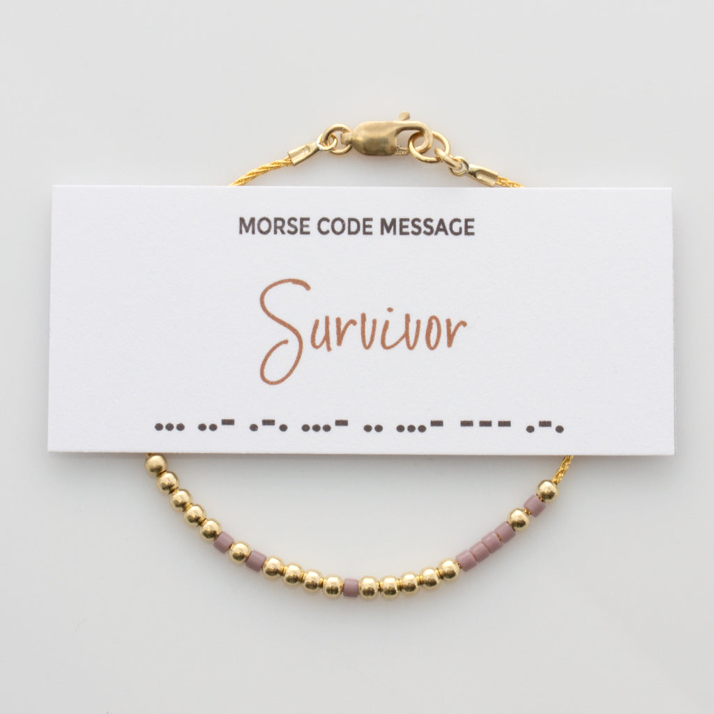 &quot;Survivor&quot; Morse Code Bracelet