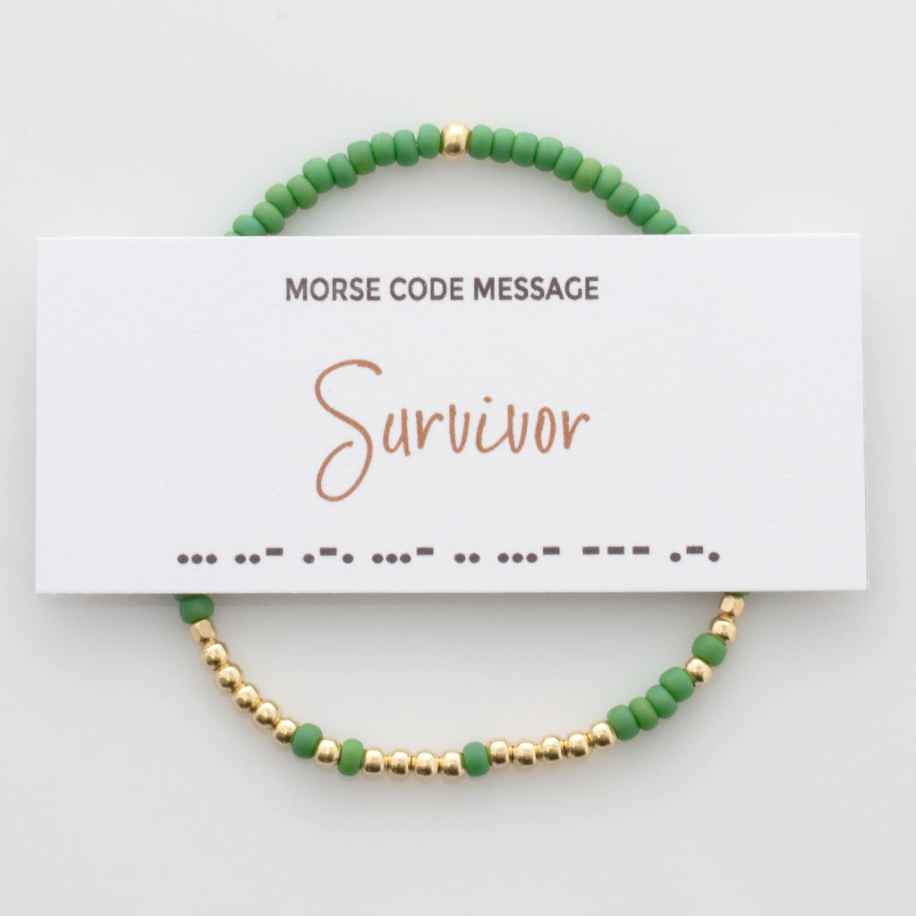 &quot;Survivor&quot; Endless Morse Code Bracelet