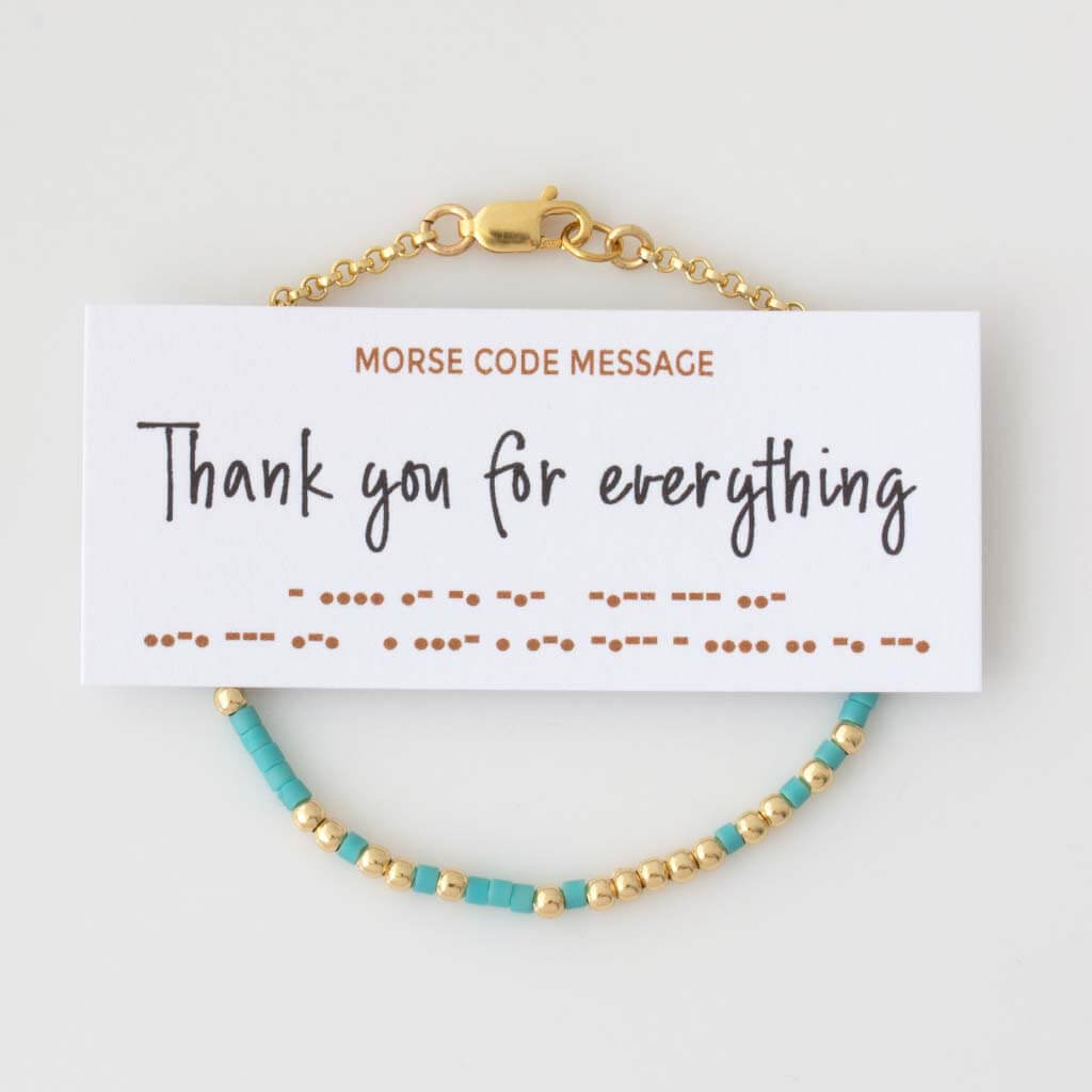 "Thank You For Everything" Morse Code Bracelet