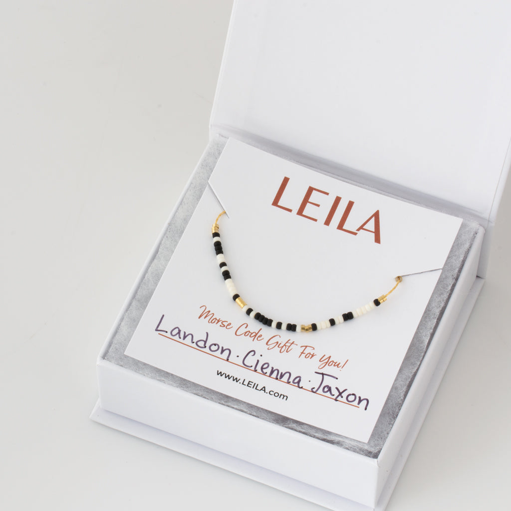 Custom Two-Tone Morse Code Necklace