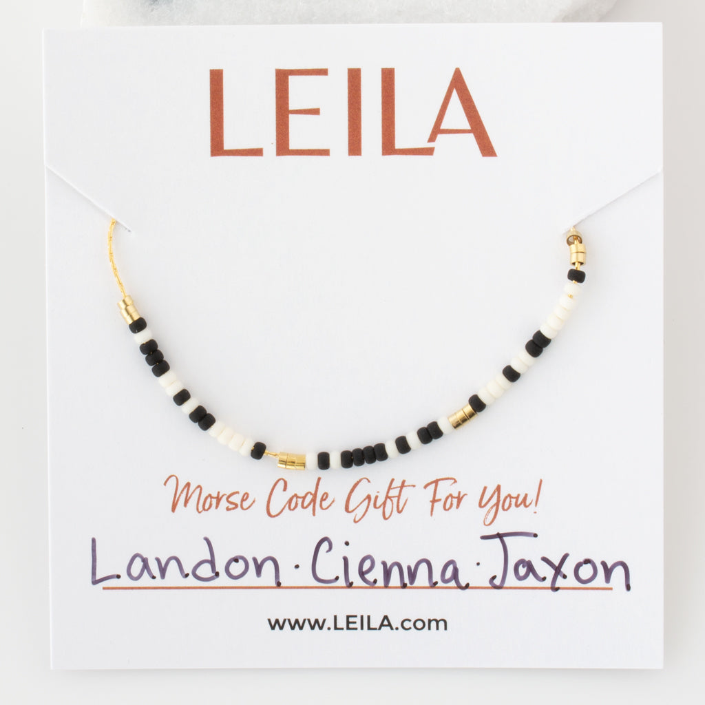 Custom Two-Tone Morse Code Necklace