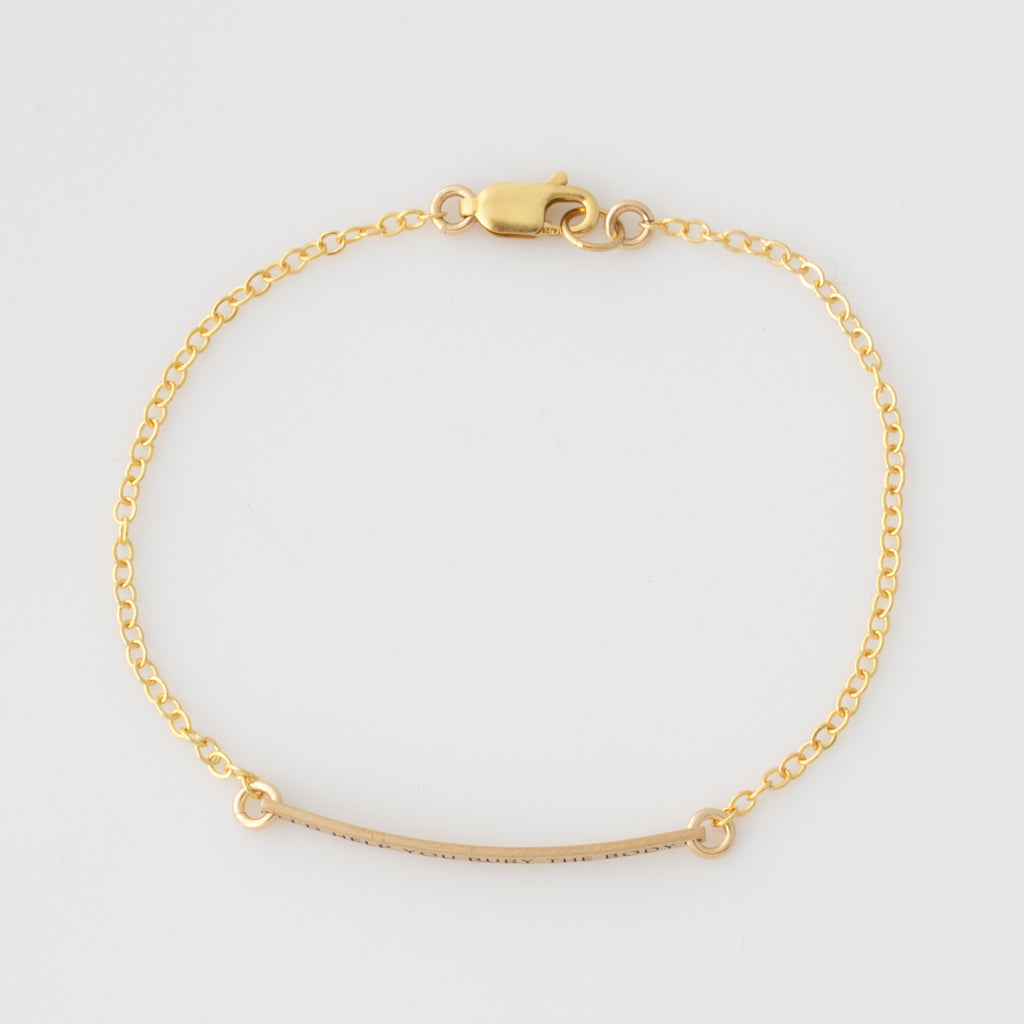 &quot;I&#39;d Help You Bury The Body&quot; Ultra Skinny Bar Bracelet