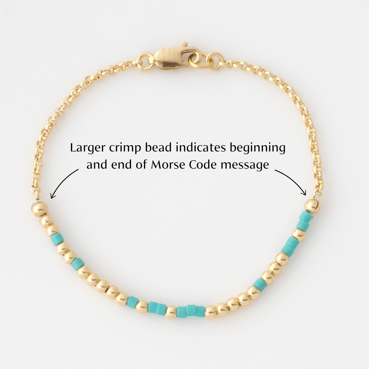 &quot;Sun Salt Sand&quot; Morse Code Bracelet