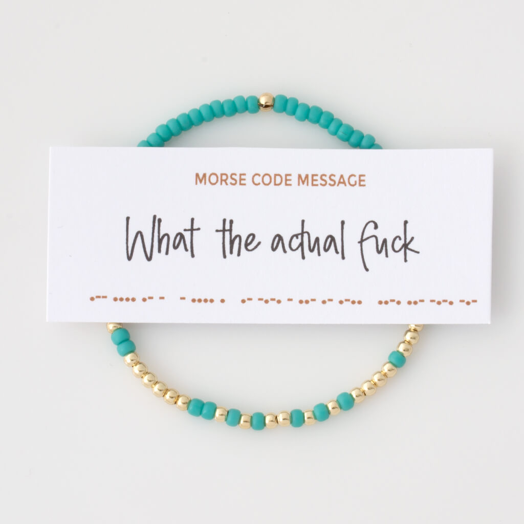 &quot;What The Actual Fuck&quot; Endless Morse Code Bracelet