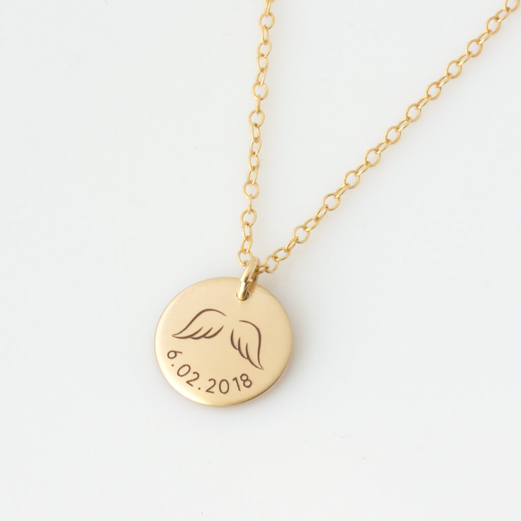 Angel Wings and Rainbow Date Necklace