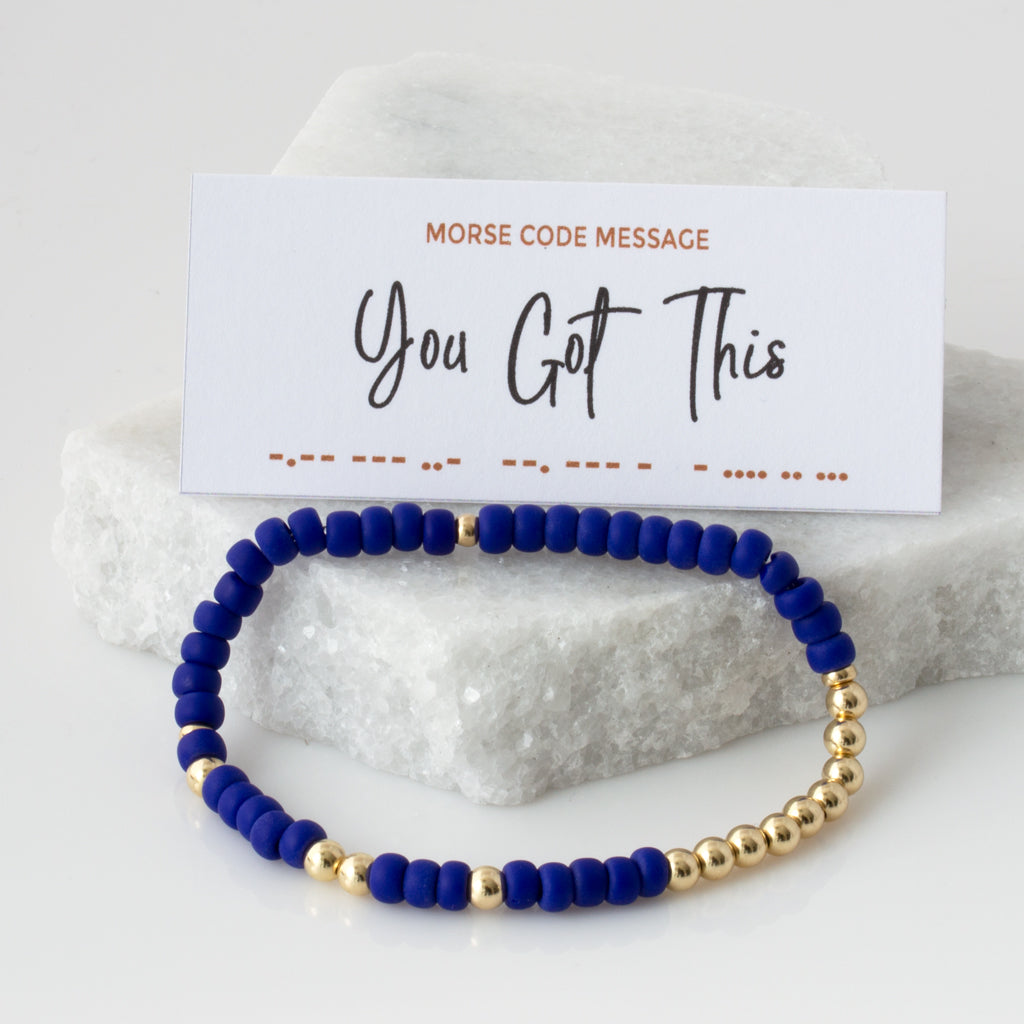 &quot;You Got This&quot; Bubble Morse Code Bracelet