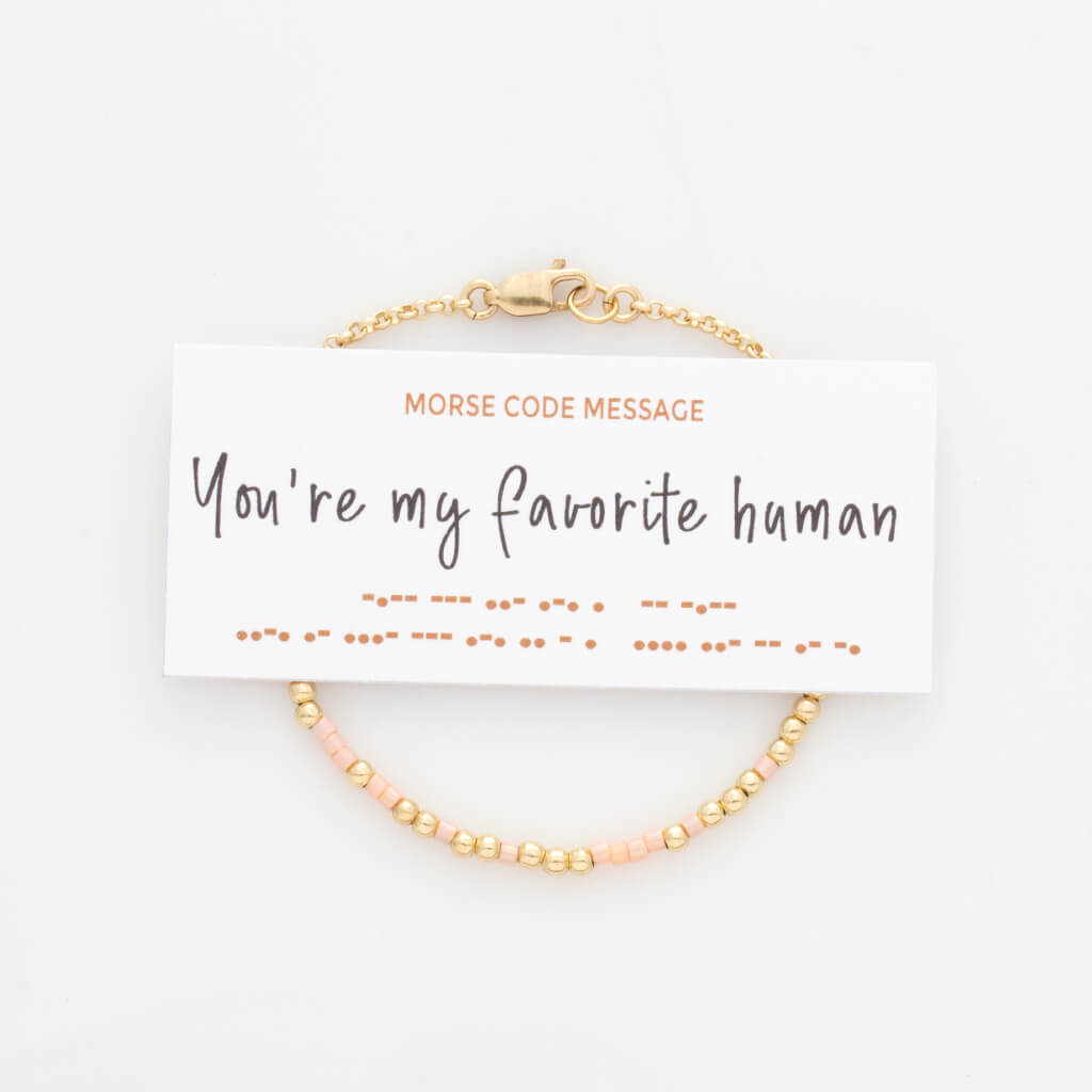 "You're my Favorite Human" Morse Code Bracelet