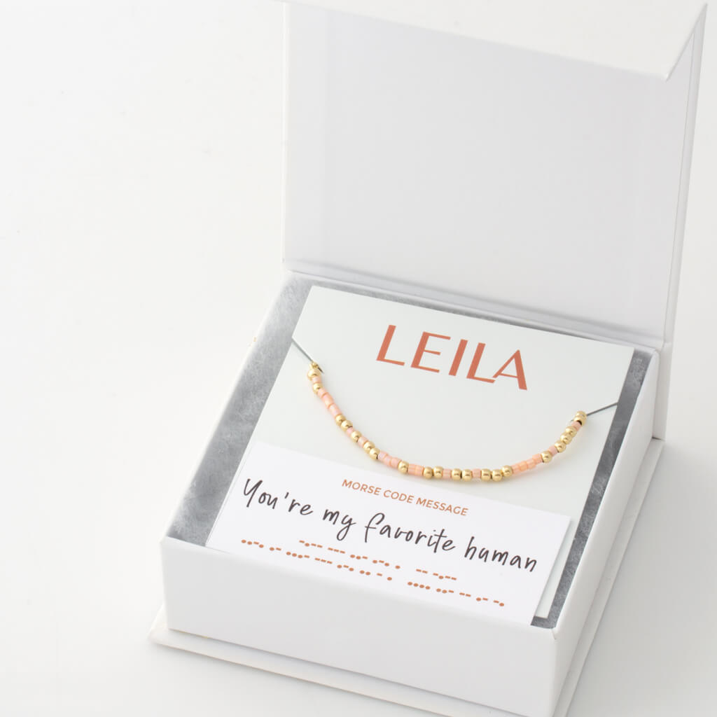 "You're my Favorite Human" Morse Code Bracelet
