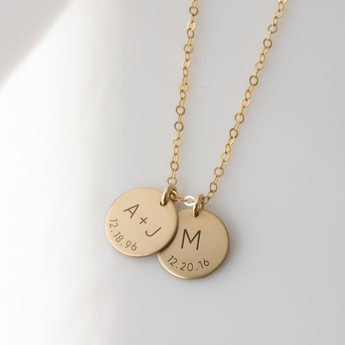 Initial and hot sale date necklace