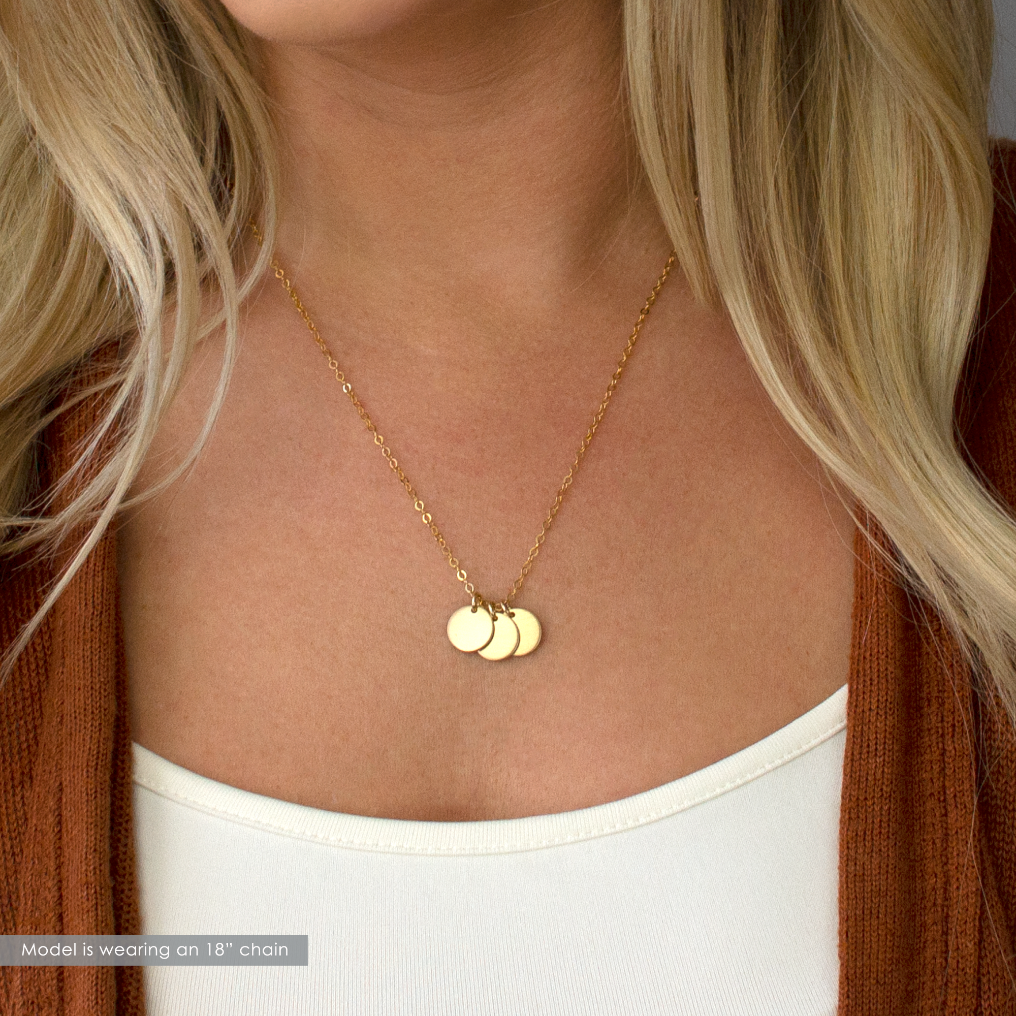 9ct Gold Initial Disc Necklace - Diadem Jewellery