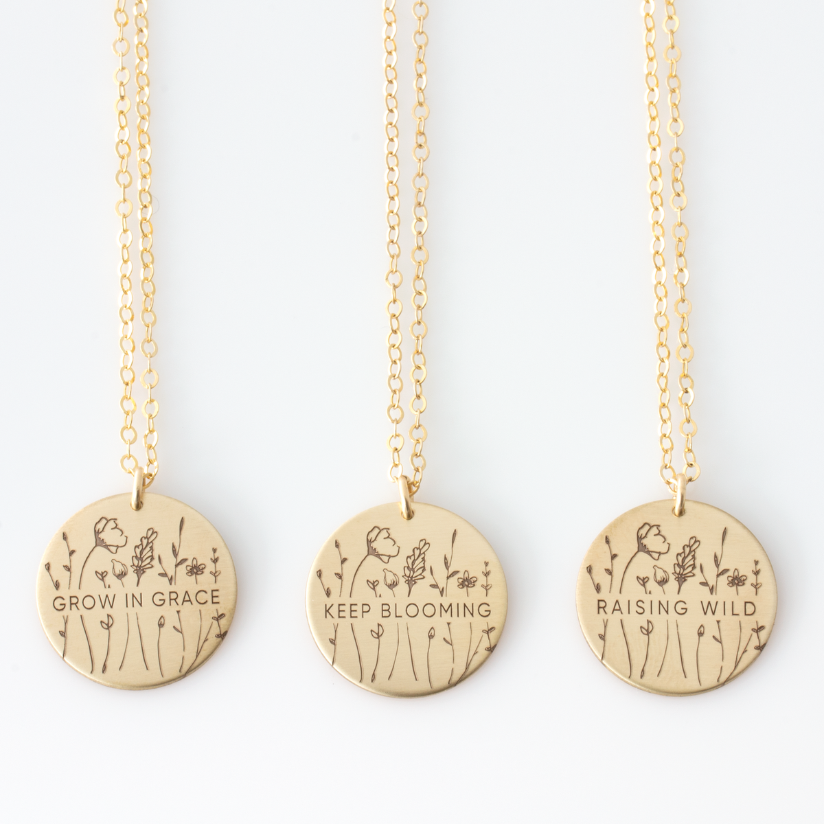 Personalized Wildflower Necklace
