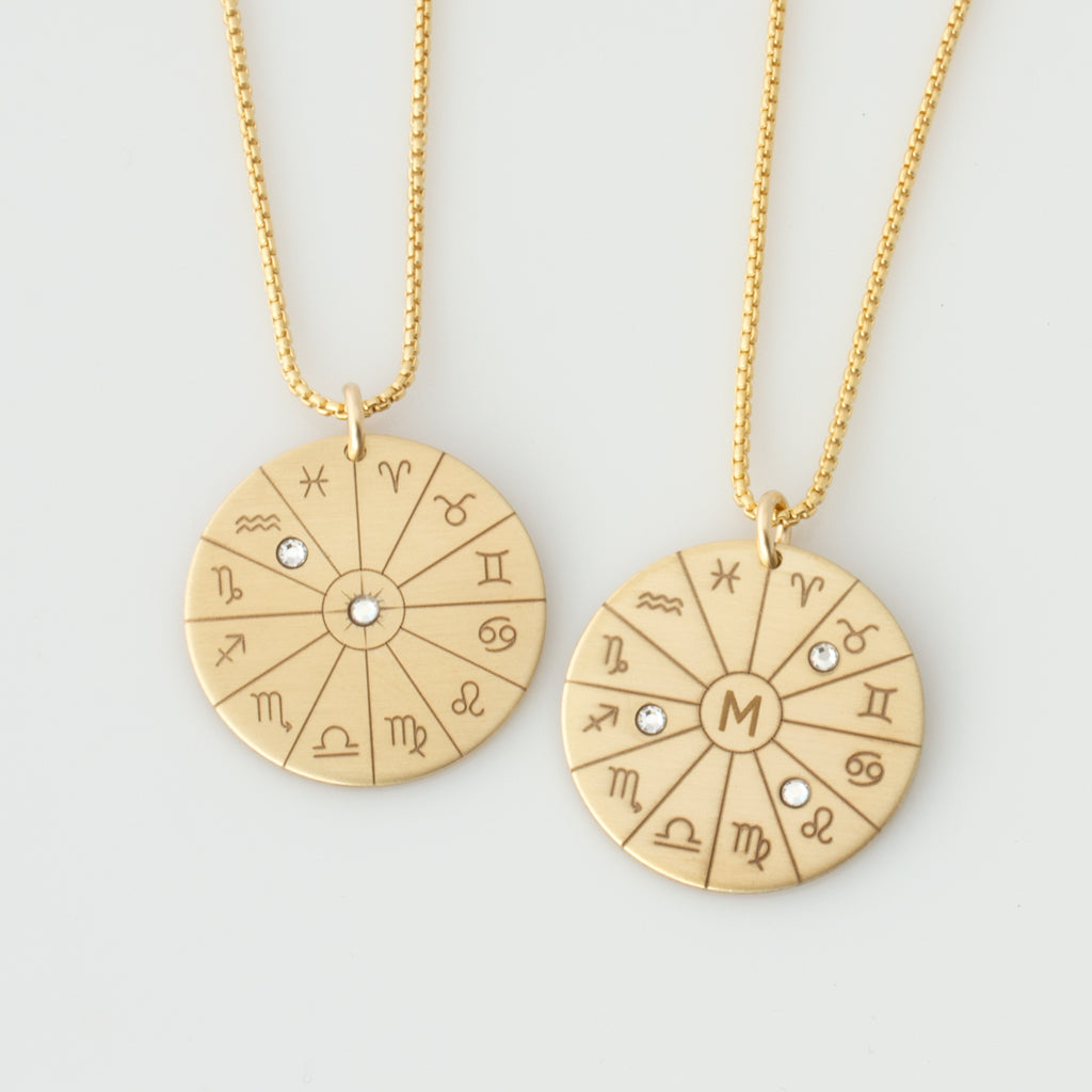 Large Zodiac Wheel Necklace