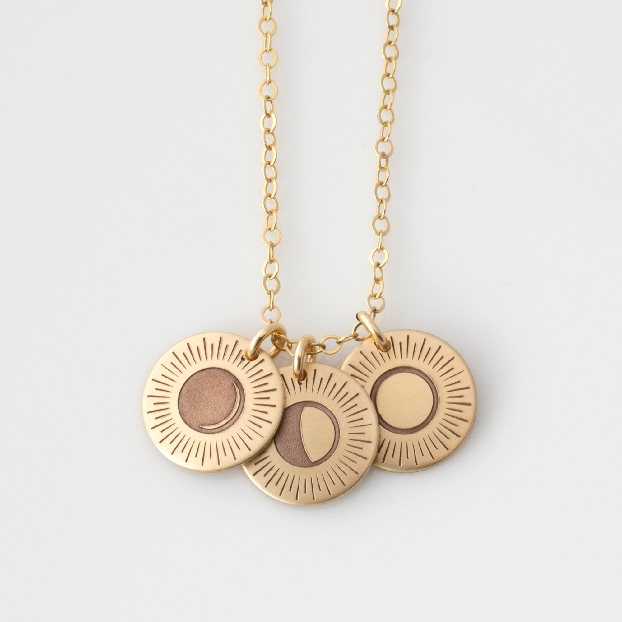 Moon Phase Disc Necklace LEILA