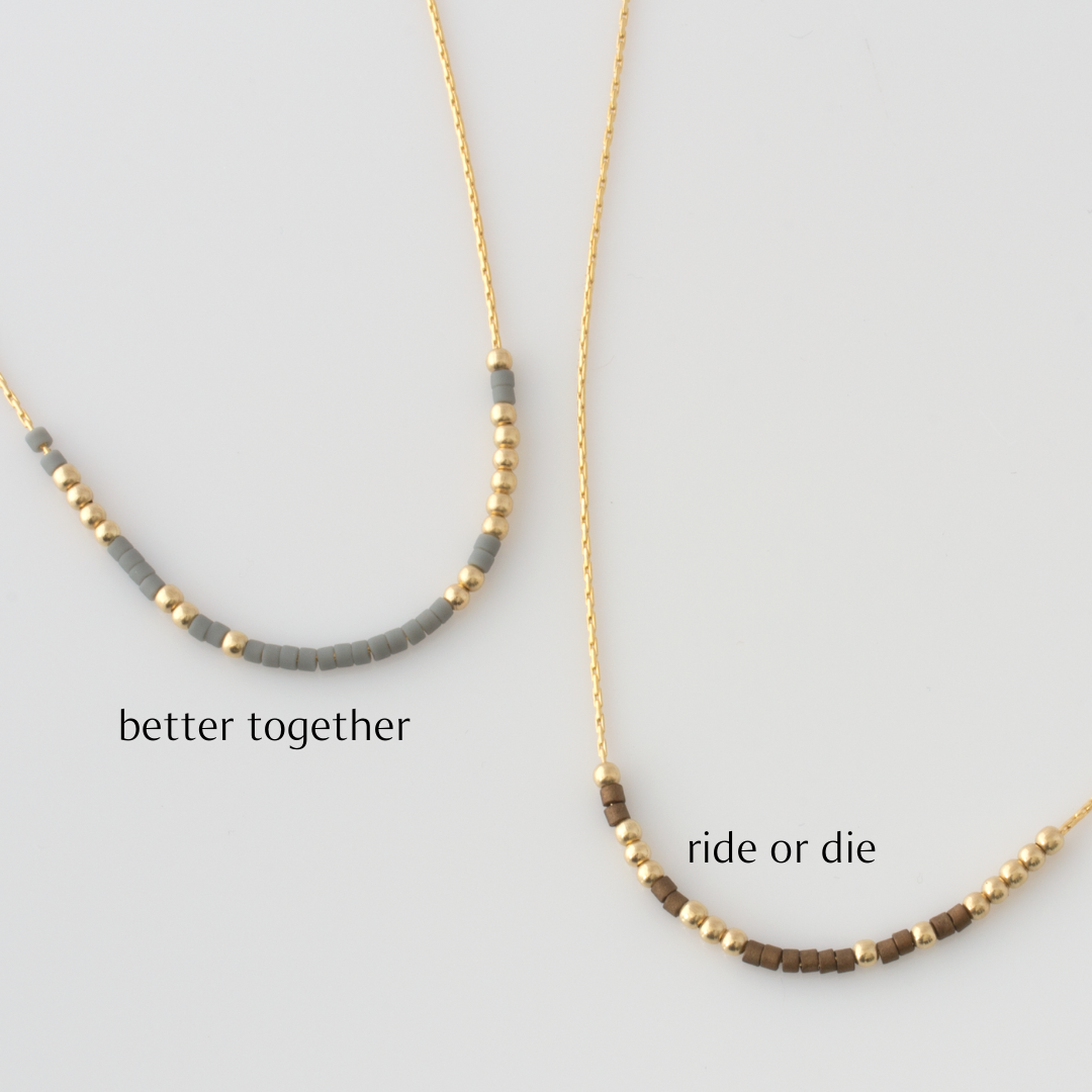 Morse Code Necklace - Besties Collection