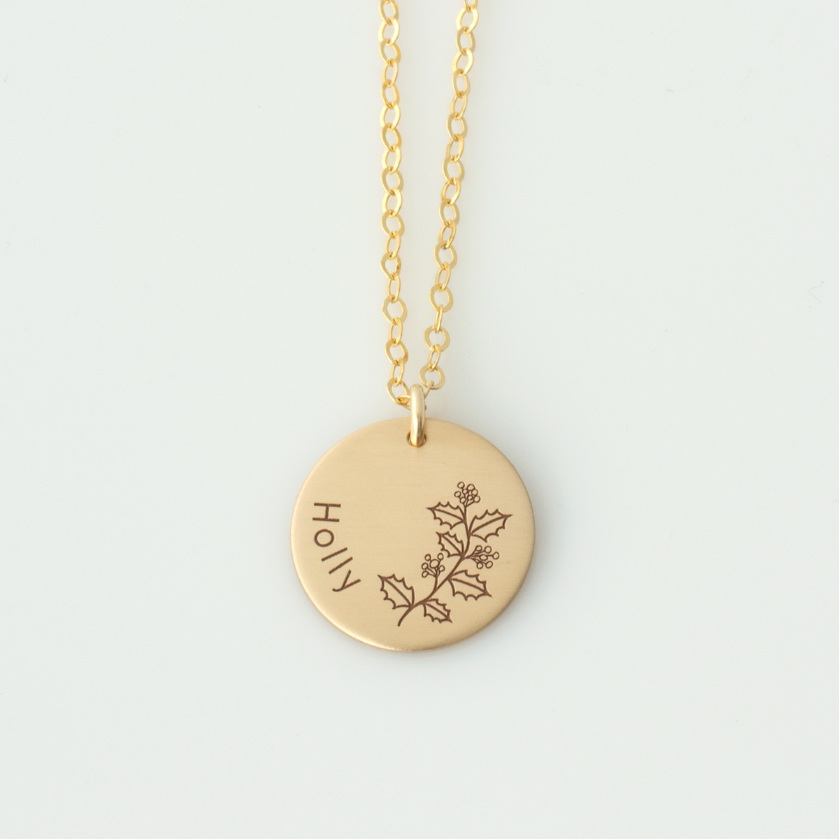 Birth Flower &amp; Name Necklace