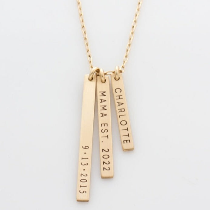 Vertical bar hot sale coordinate necklace