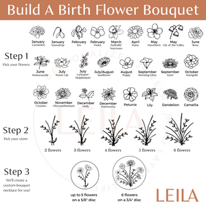 Family Birthflower Bouquet Coin Necklace | Vedder & Vedder