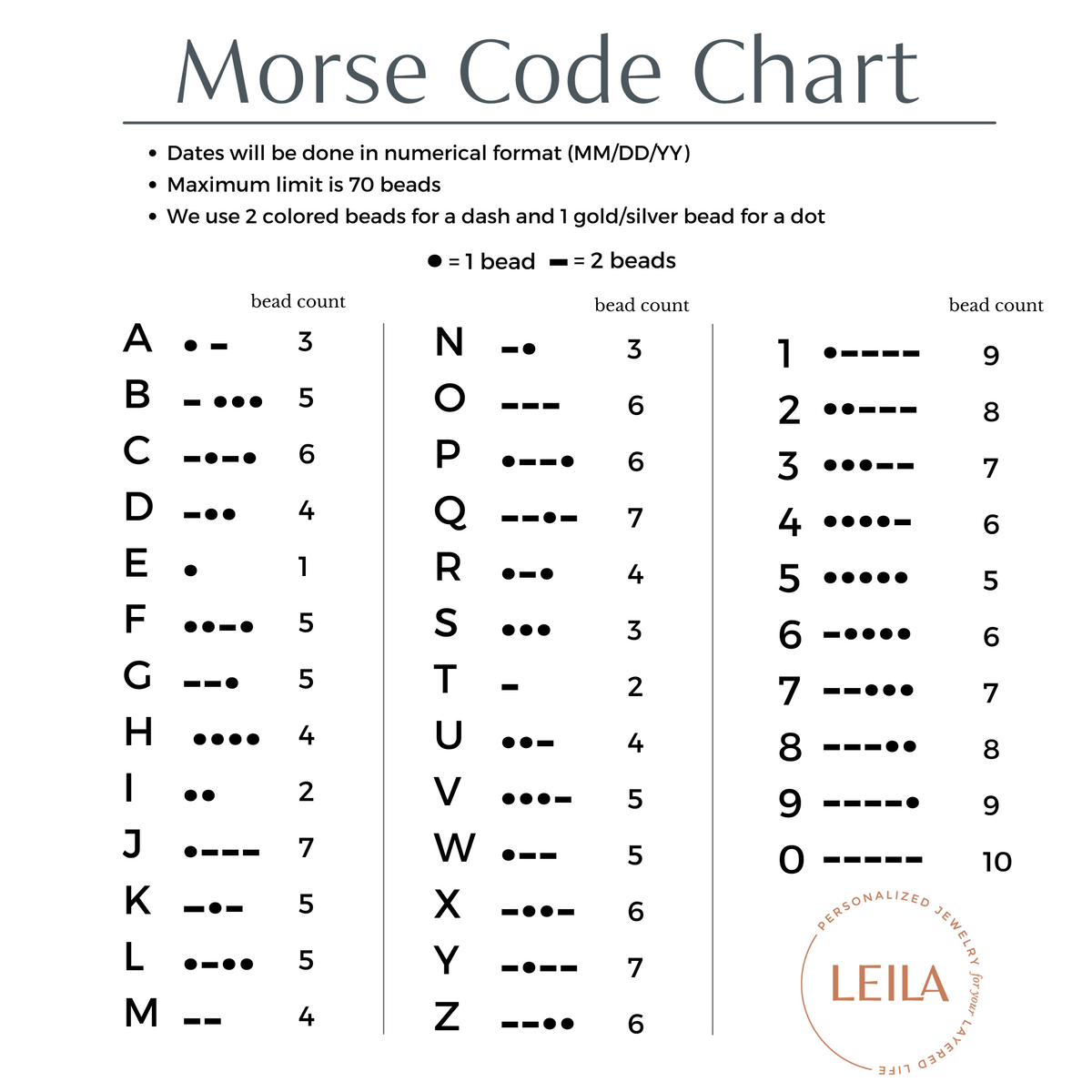 Morse Code Necklace - Family Collection