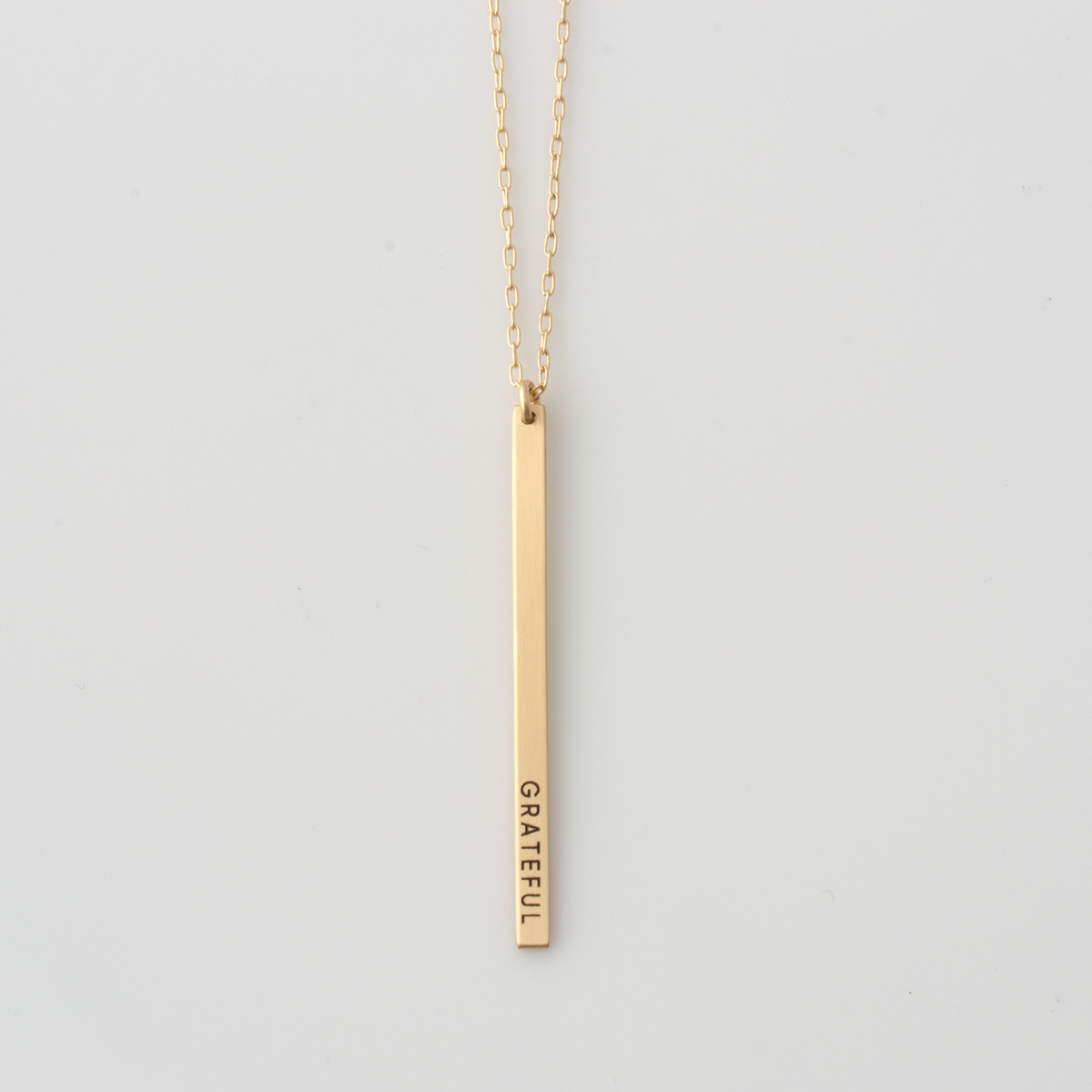 Vertical Ultra Skinny Long Bar Necklace