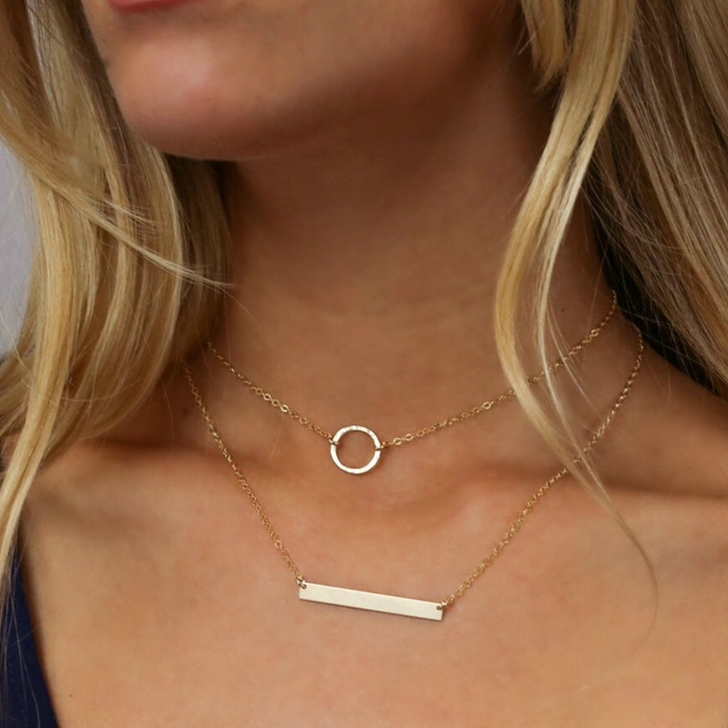 Gold choker with circles deals