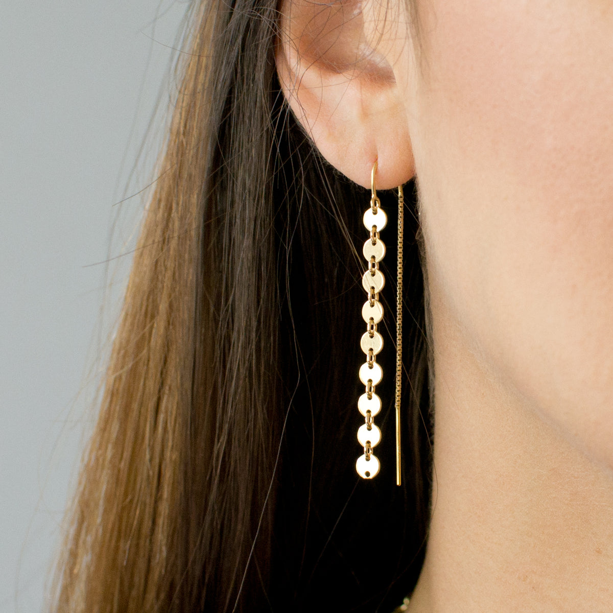 Coin Threader Earrings