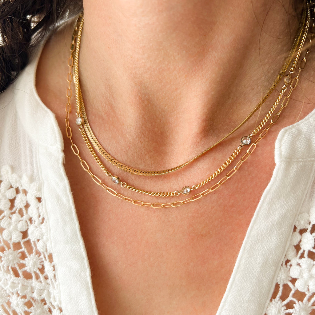 Crystal station necklace sales