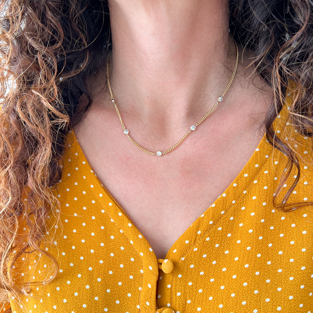 Crystal Station Necklace LEILA crystal-station-necklace-leila