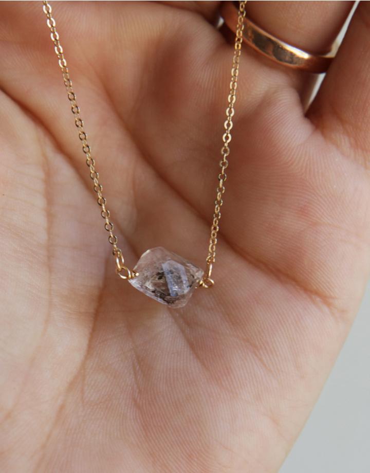 Natural Herkimer Diamond Necklace – Cantik