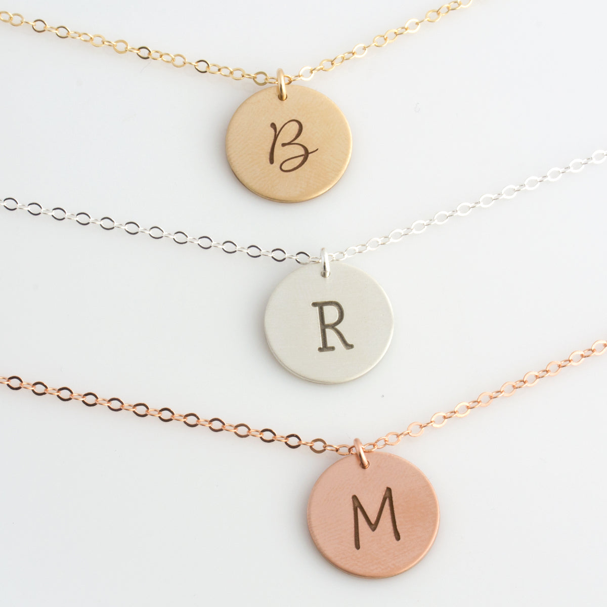 Large Initial Necklace – Mea Mor Jewelry