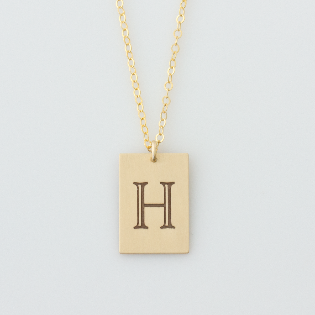 Large Initial Rectangle Necklace