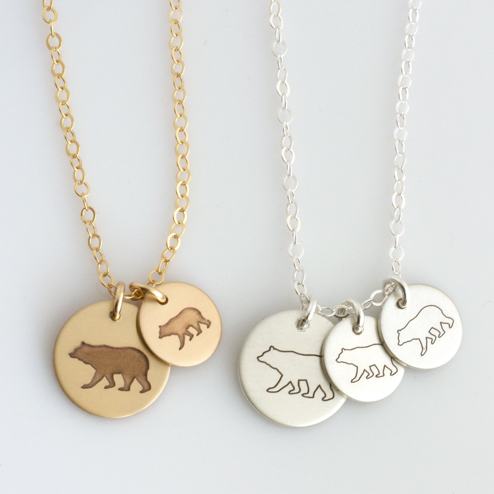Mama Bear Disc Necklace LEILA