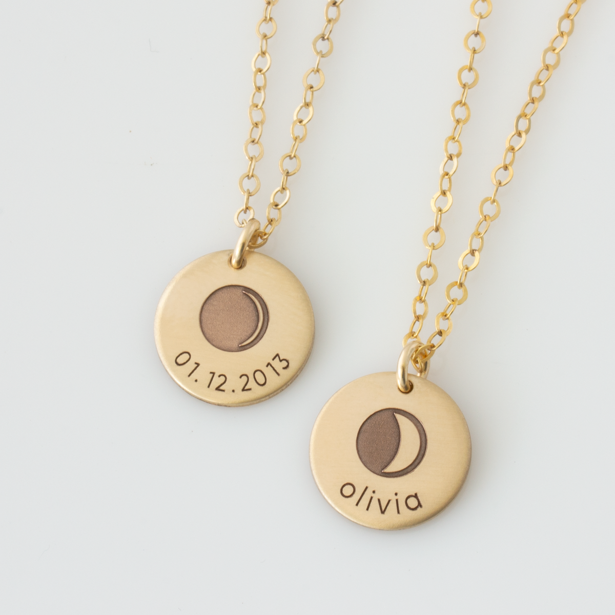 Personalized Moon Phase Necklace