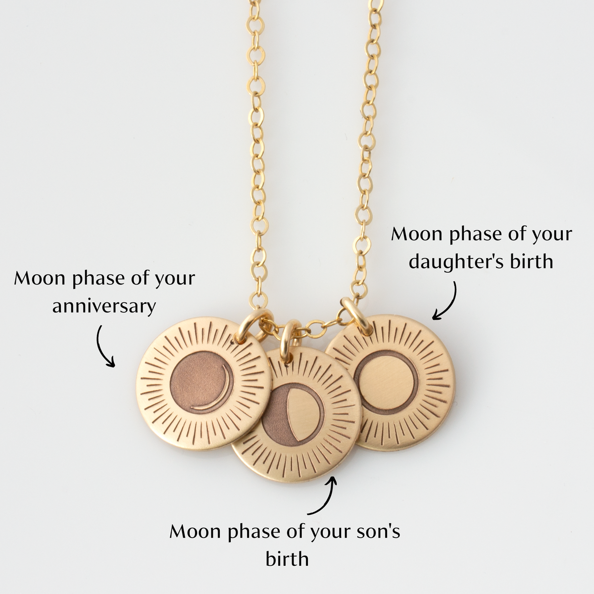 Sparkle Moon Phase Necklace – J&CO Jewellery
