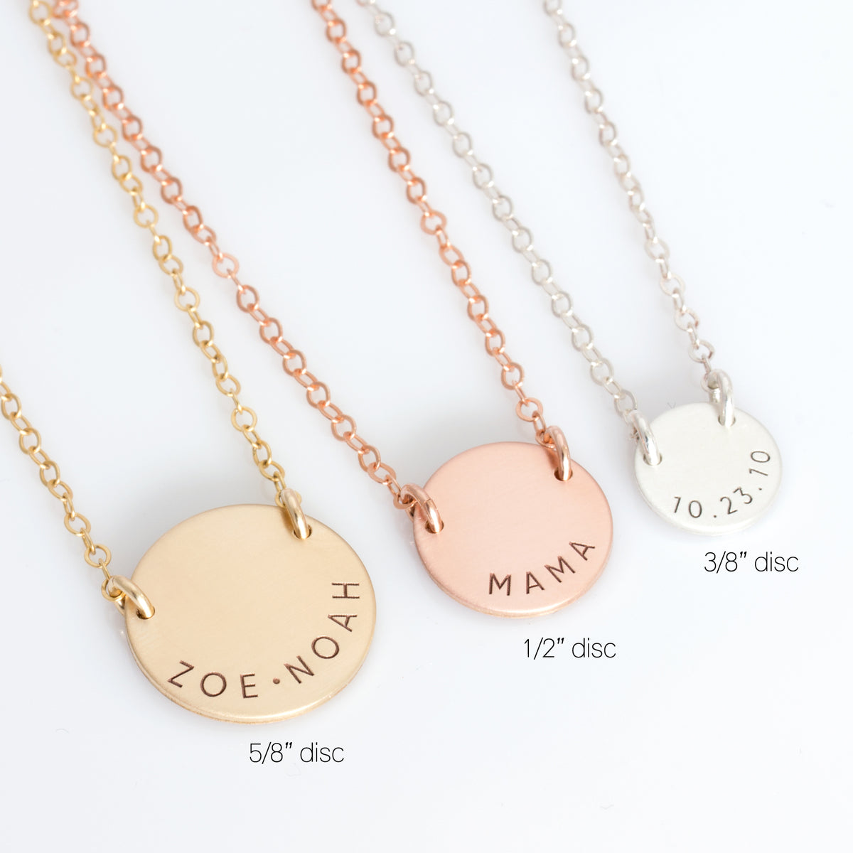Engraved Name 4-Disc Necklace - 9013933 | HSN