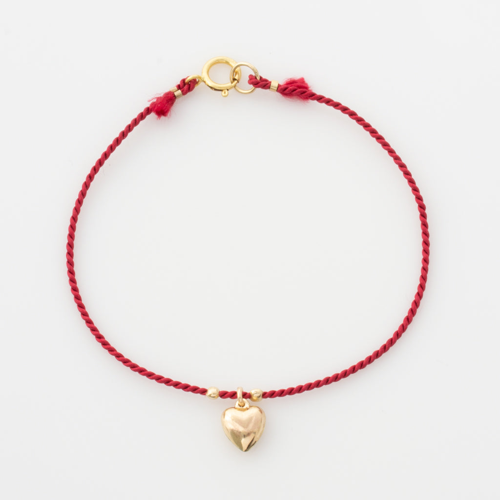 Silk Heart Bracelet