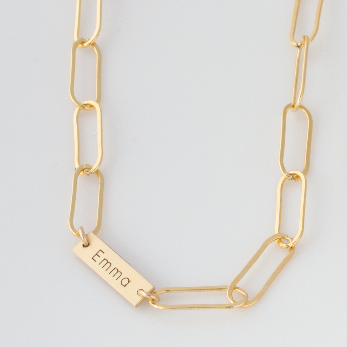 X-Large Paperclip &amp; Bar Necklace
