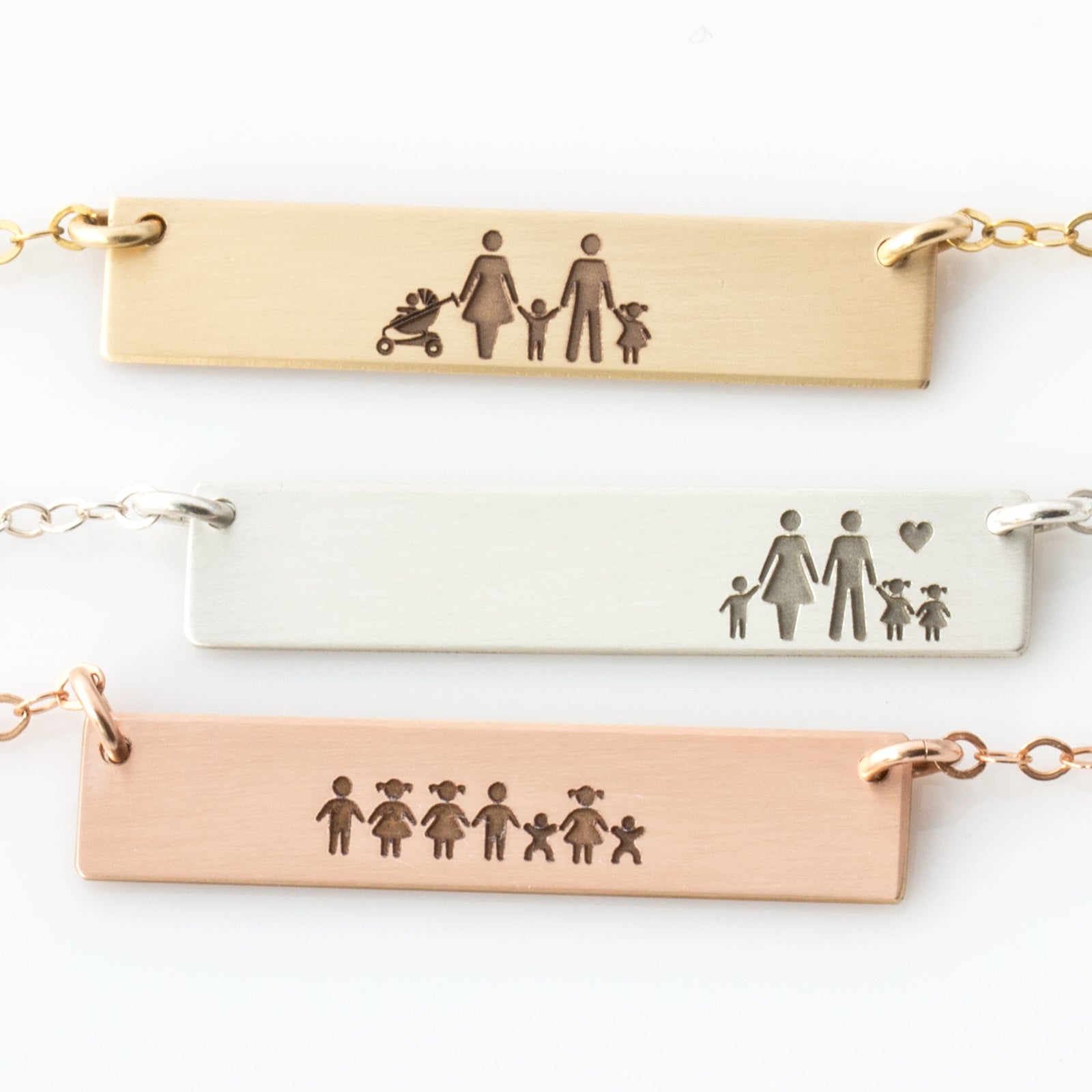 Family bar necklace hotsell